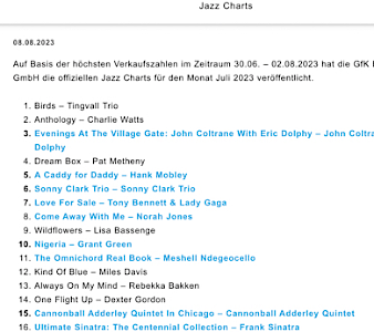 Number 1 of the German Jazzcharts